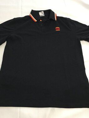 Burger King Crew Polo Shirt Mens Medium Black Short Sleeve Uniform Workwear
